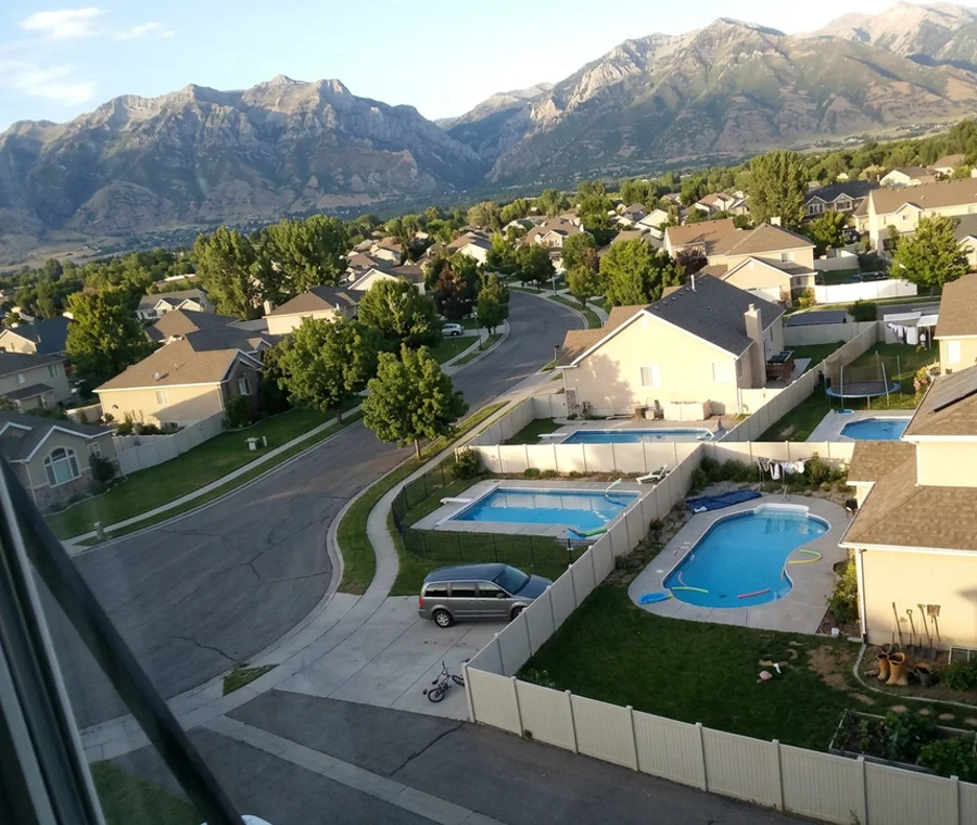 Utah County neighborhood along the Wasatch Front where we build custom pools